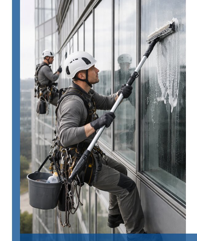 Высотная мойка сплошного остекления с выездом в Дальнегорске