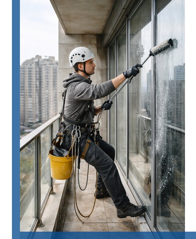 Профессиональная мойка балконного остекления в Дальнегорске