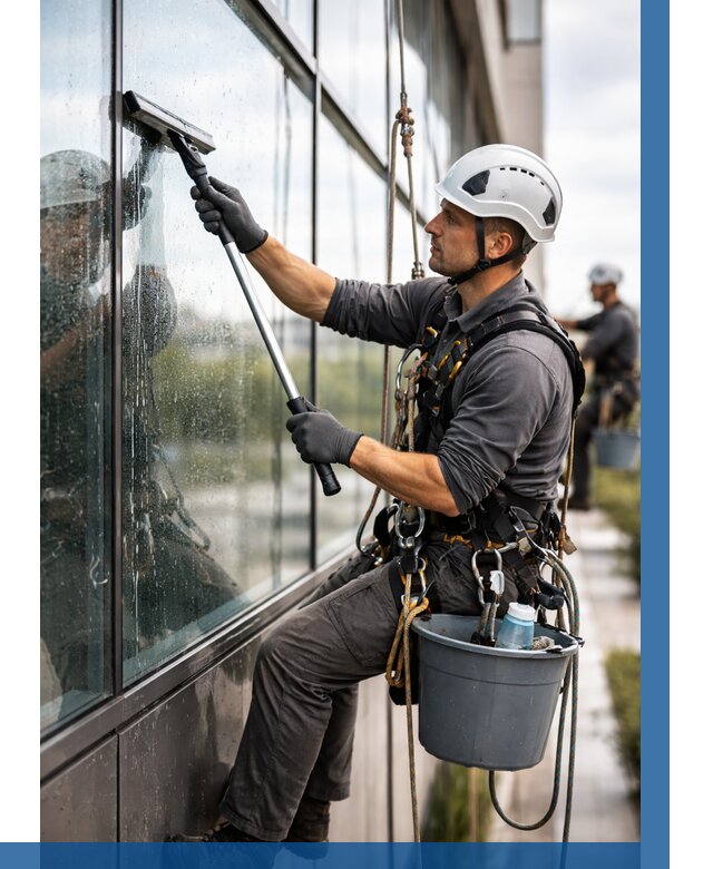 Мойка стеклянных фасадов в Дальнегорске от 206 р. | ВЫСОТНИК-Дль