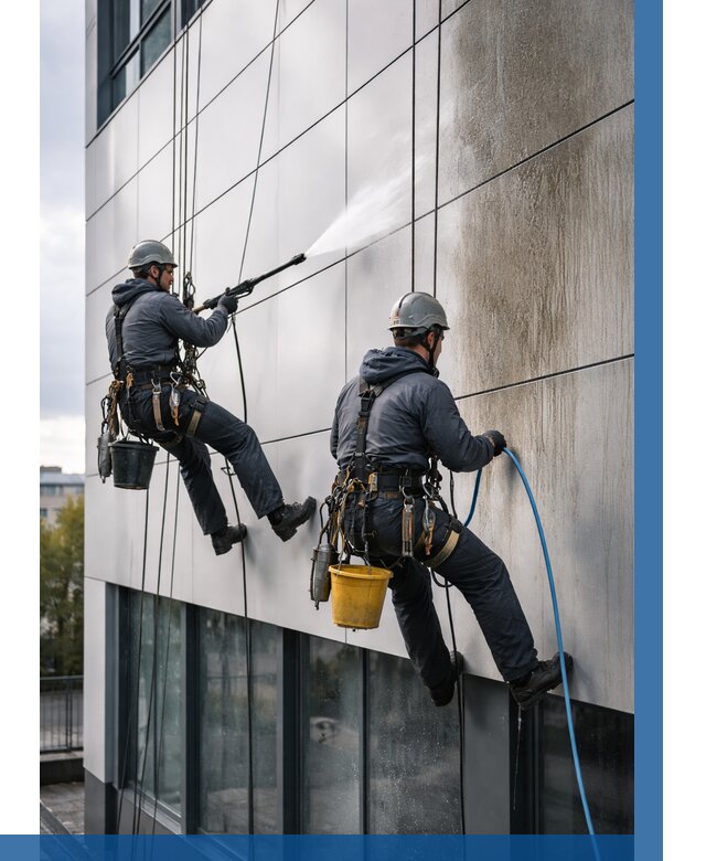 Мойка фасада из композита в Дальнегорске по цене от 309 р. | ВЫСОТНИК-Дль