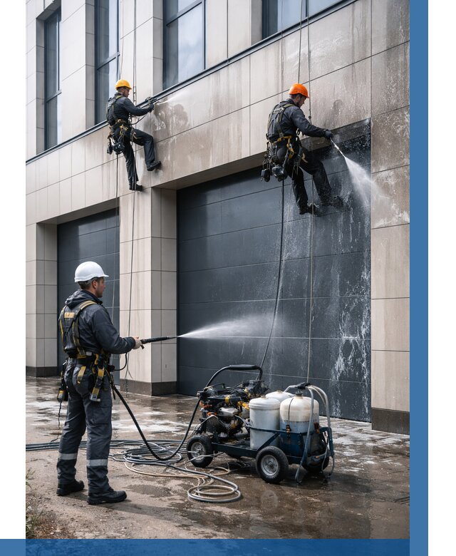 Послестроительная мойка фасада в Дальнегорске от 309 р. | ВЫСОТНИК-Дль