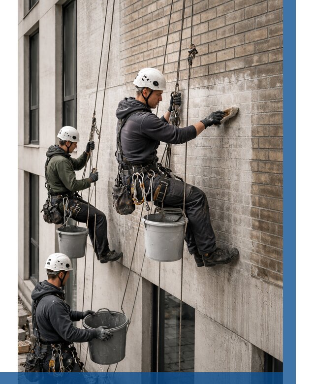 Удаление высолов с фасада в Дальнегорске от 258 р. | ВЫСОТНИК-Дль