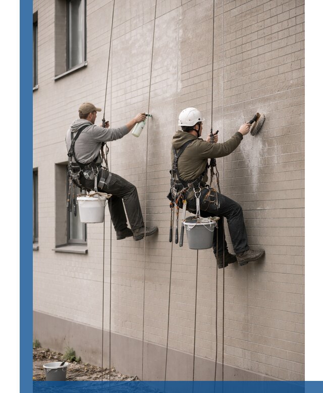 Удаление высолов с фасада зданий в Дальнегорске без повреждений и следов