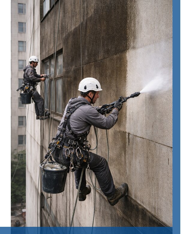 Очистка фасада от копоти в Дальнегорске от 258 р. | ВЫСОТНИК-Дль