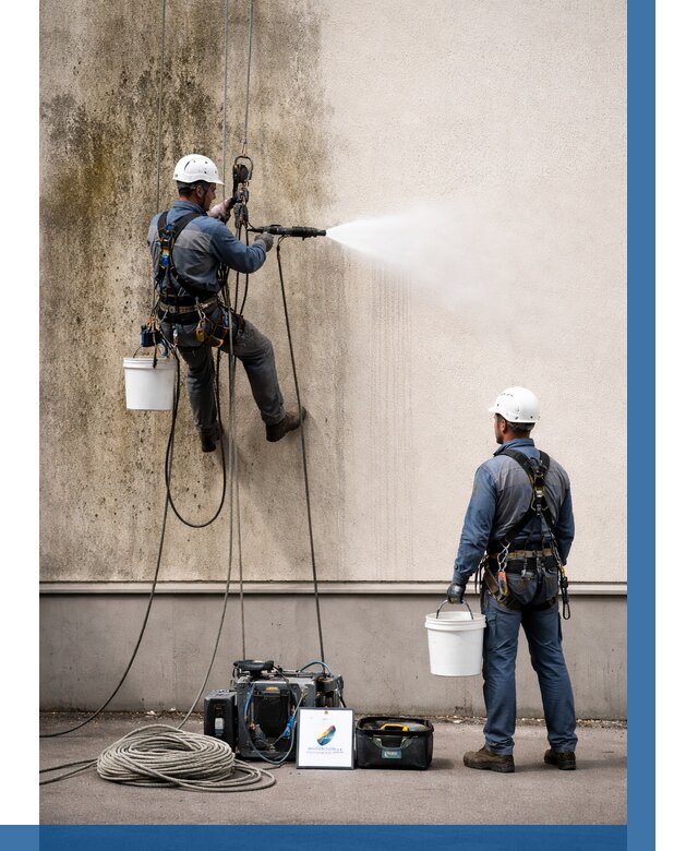 Очистка фасада от плесени в Дальнегорске от 309 р. | ВЫСОТНИК-Дль