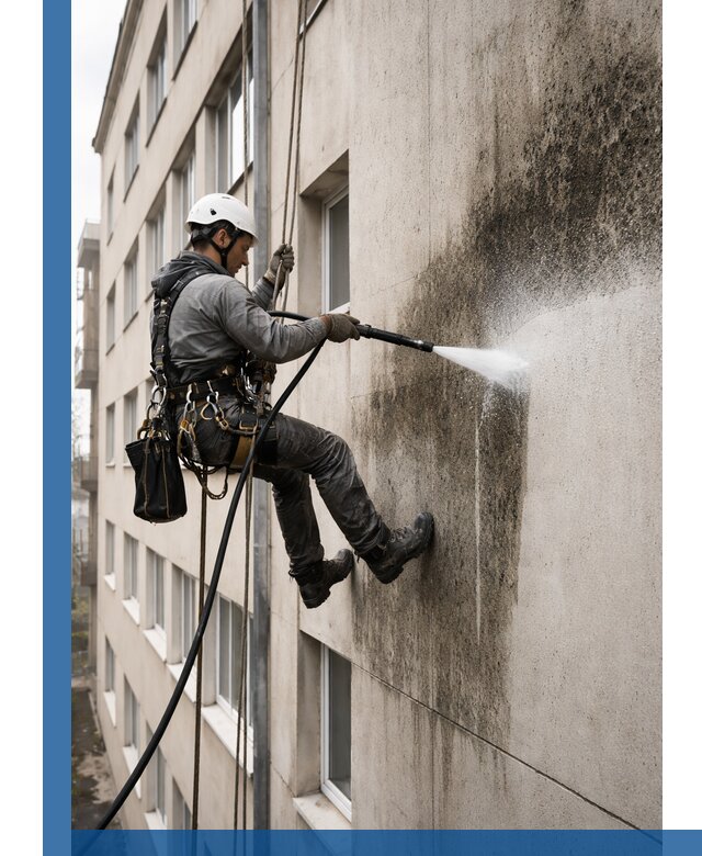 Профессиональная очистка фасадов от плесени в Дальнегорске