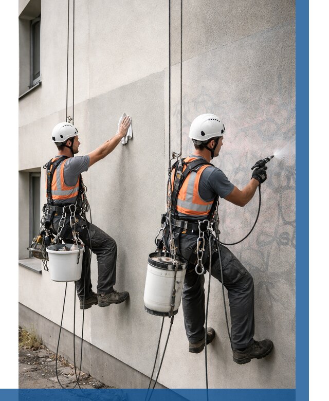 Антиграффити покрытие фасада в Дальнегорске от 618 р. | ВЫСОТНИК-Дль