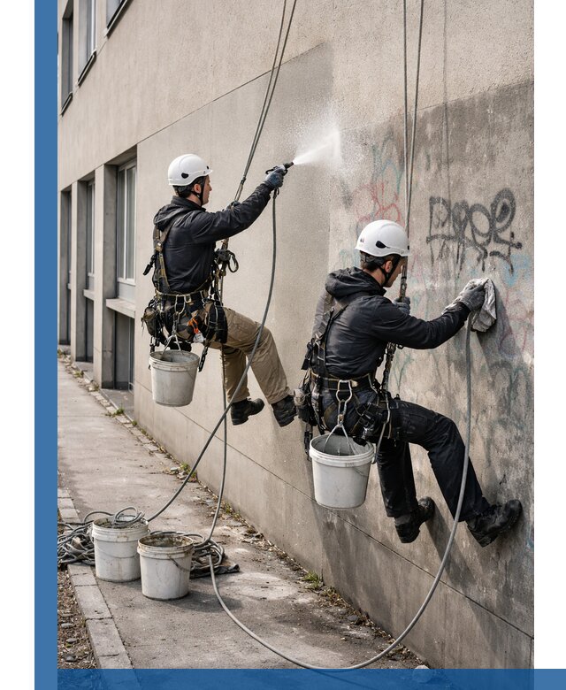 Антиграффити покрытие фасада с защитой от надписей в Дальнегорске