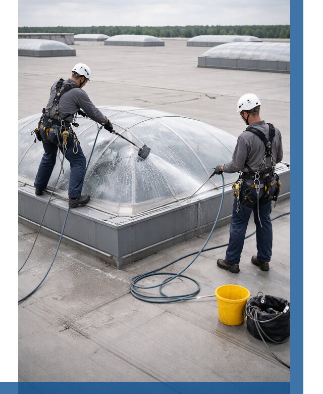 Мойка зенитных фонарей в Дальнегорске, заказать от 4637 р. | ВЫСОТНИК-Дль