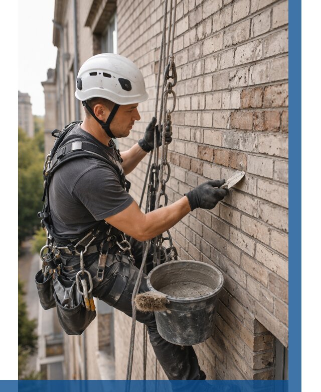 Ремонт кирпичной кладки фасада в Дальнегорске от 1855 р. | ВЫСОТНИК-Дль