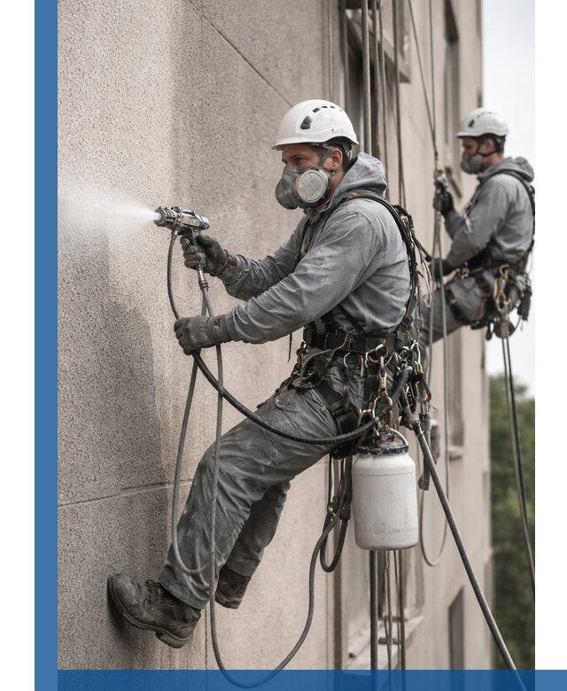 Безвоздушная покраска фасадов зданий в Дальнегорске профессионально