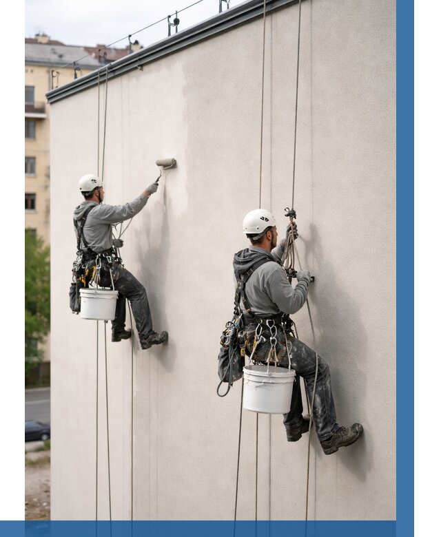 Покраска оштукатуренного фасада в Дальнегорске от 330 р. | ВЫСОТНИК-Дль