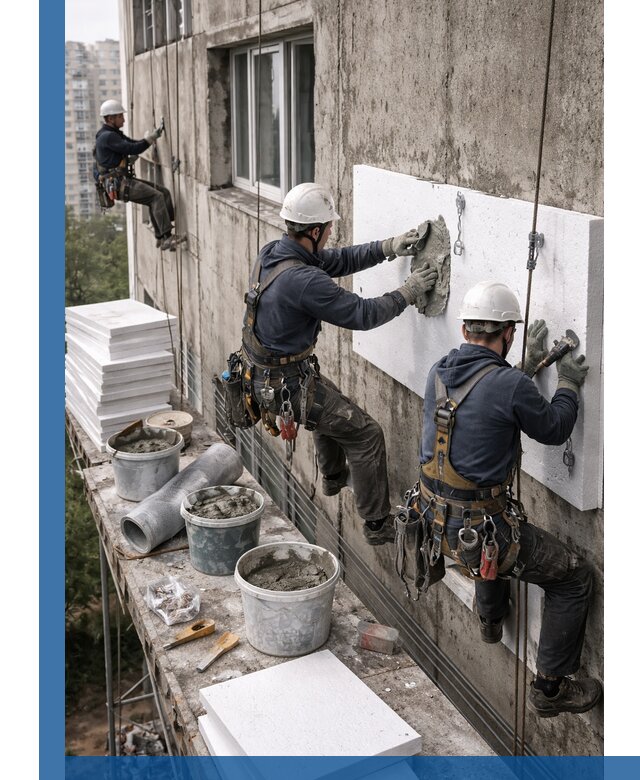 Утепление фасада пенополистиролом в Дальнегорске под ключ