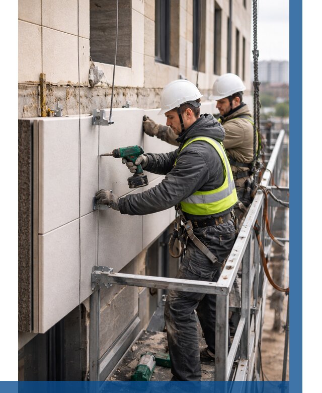 Монтаж фасадных термопанелей в Дальнегорске от 1546 р. | ВЫСОТНИК-Дль