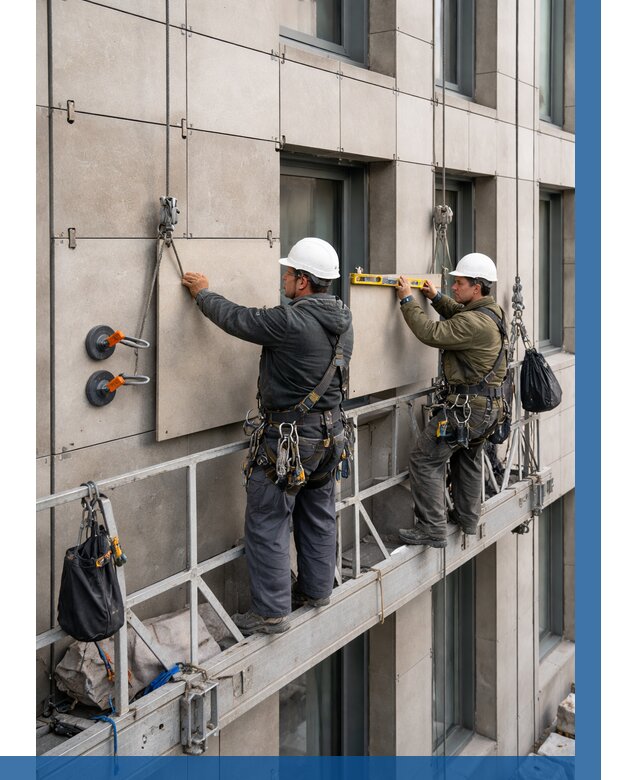 Монтаж керамогранита на фасад в Дальнегорске от 2576 р. | ВЫСОТНИК-Дль