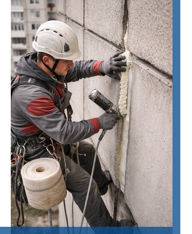 Утепление межпанельных швов в Дальнегорске от 721 р. | ВЫСОТНИК-Дль