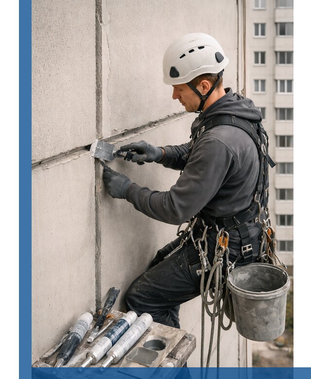 Ремонт межпанельных швов в Дальнегорске герметизация и восстановление