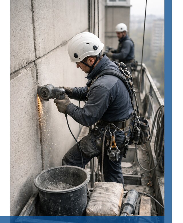 Штробление межпанельных швов в Дальнегорске от 1236 р. | ВЫСОТНИК-Дль