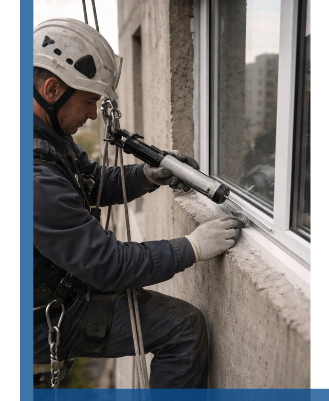 Герметизация оконных швов снаружи в Дальнегорске профессионально