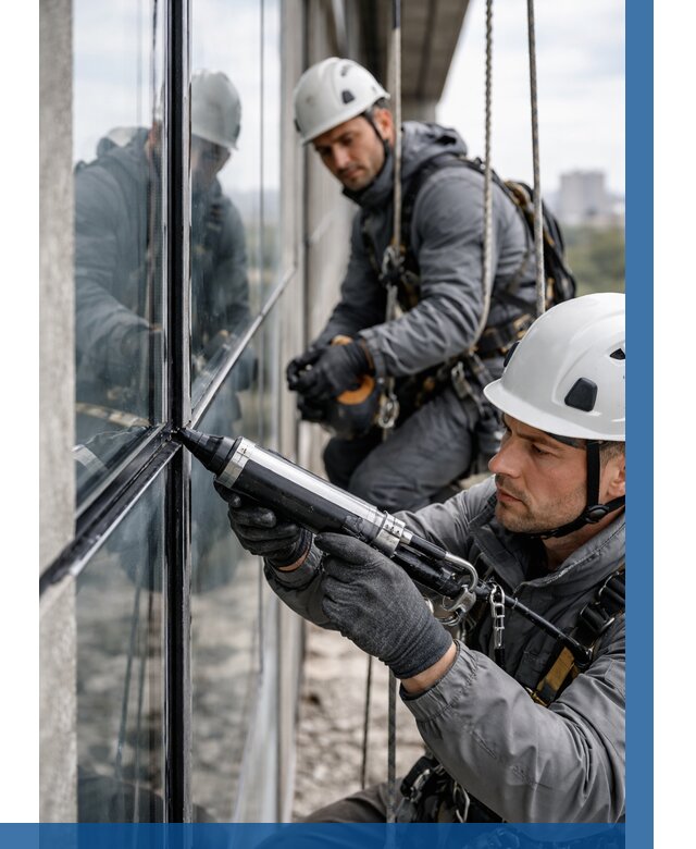 Герметизация витражных швов в Дальнегорске от 670 р. | ВЫСОТНИК-Дль