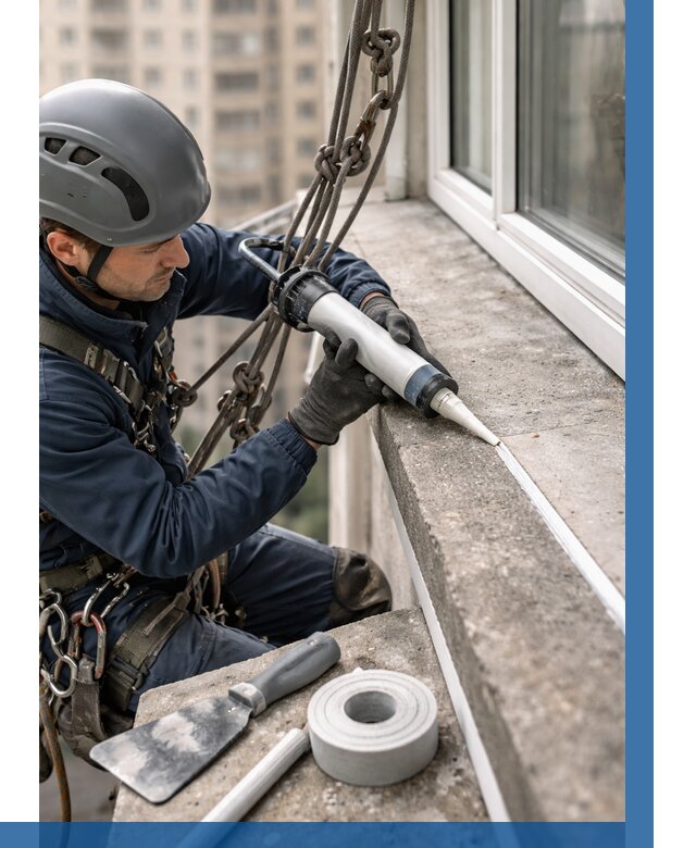 Герметизация балконного козырька в Дальнегорске от 4637 р. | ВЫСОТНИК-Дль