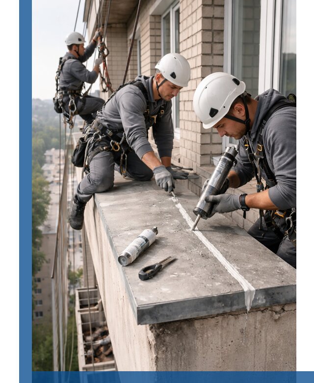 Герметизация балконного козырька в Дальнегорске профессионально