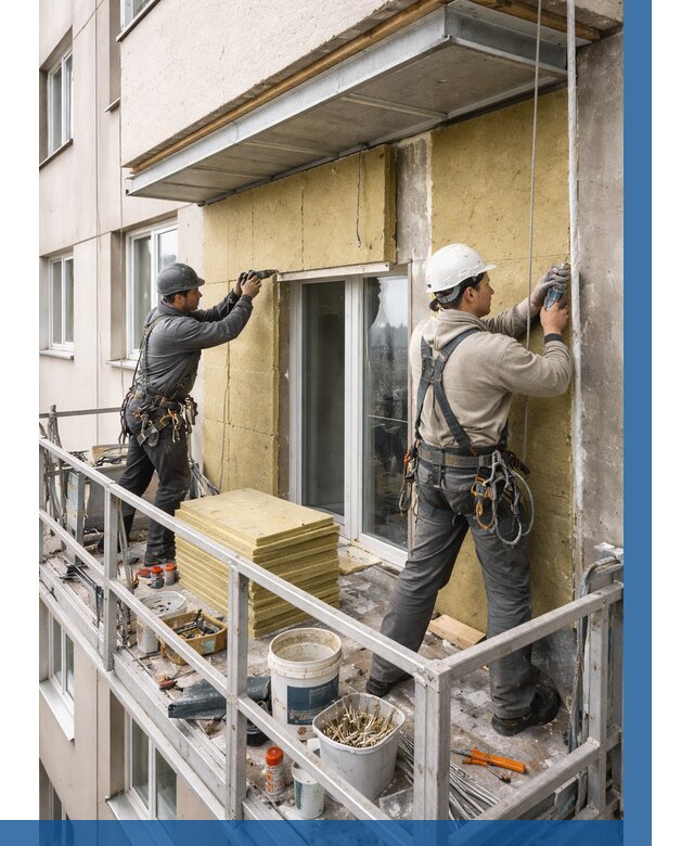 Утепление балкона снаружи в Дальнегорске от 1649 р. под ключ ВЫСОТНИК-Дль