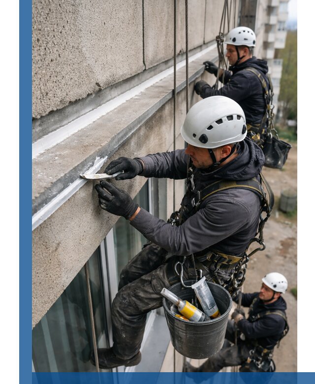 Герметизация примыкания балкона в Дальнегорске под ключ с гарантией