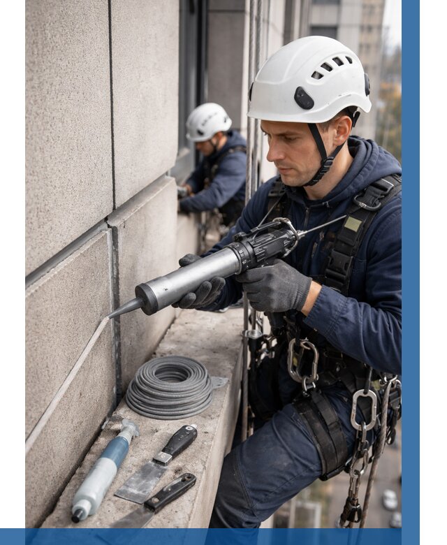 Герметизация деформационных швов фасада в Дальнегорске от 721 | ВЫСОТНИК-Дль