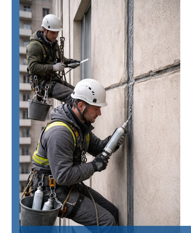 Герметизация деформационных швов фасада в Дальнегорске качественно