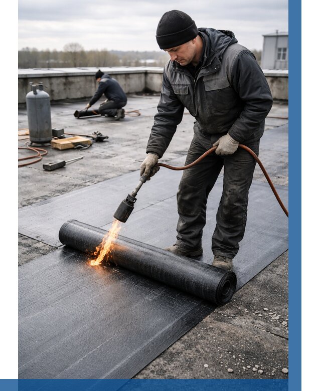 Ремонт наплавляемой кровли в Дальнегорске от 721 р. | ВЫСОТНИК-Дль