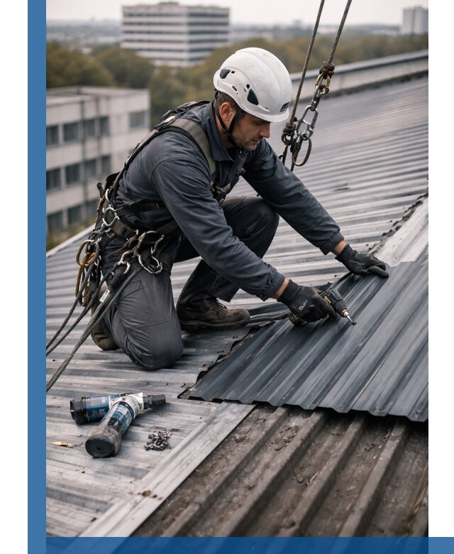 Ремонт профнастила на кровле в Дальнегорске, работы под ключ