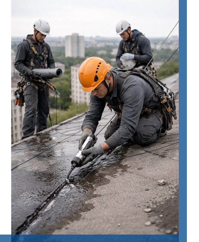 Устранение протечек кровли в Дальнегорске от 12365 р. | ВЫСОТНИК-Дль