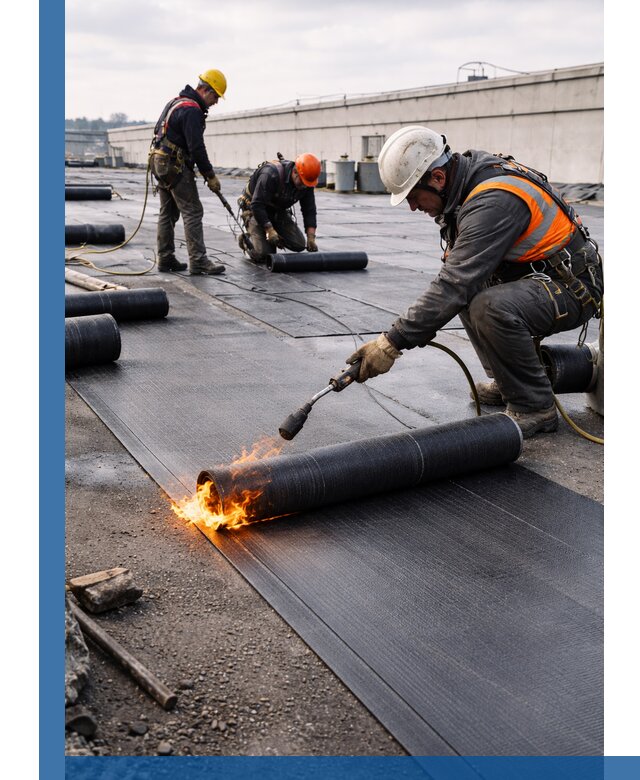 Монтаж наплавляемой кровли в Дальнегорске профессионально