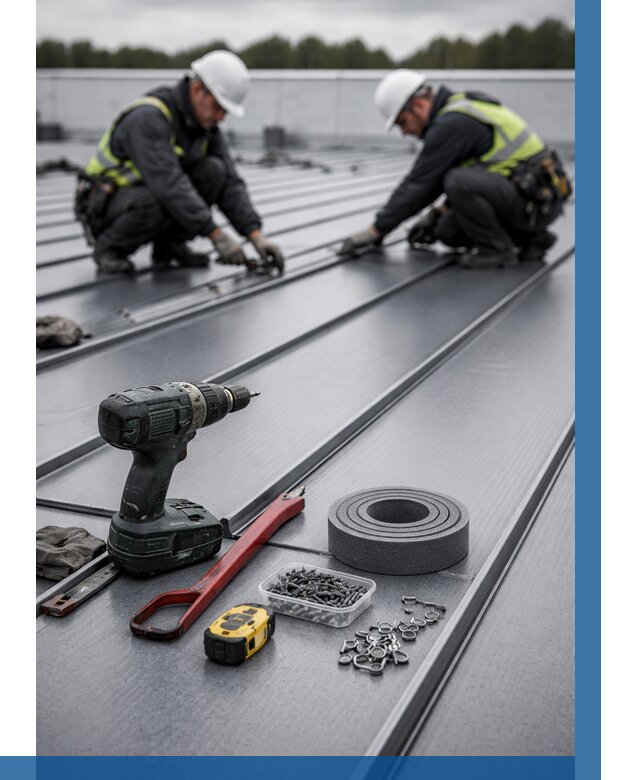 Монтаж фальцевой кровли в Дальнегорске от 1855 р. | ВЫСОТНИК-Дль