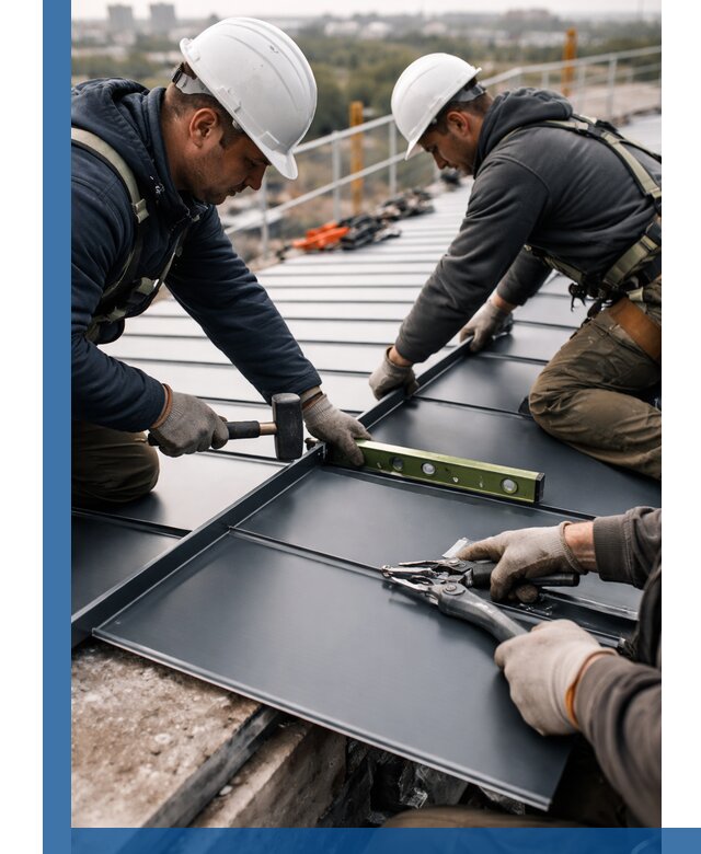 Монтаж фальцевой кровли в Дальнегорске для промышленных зданий