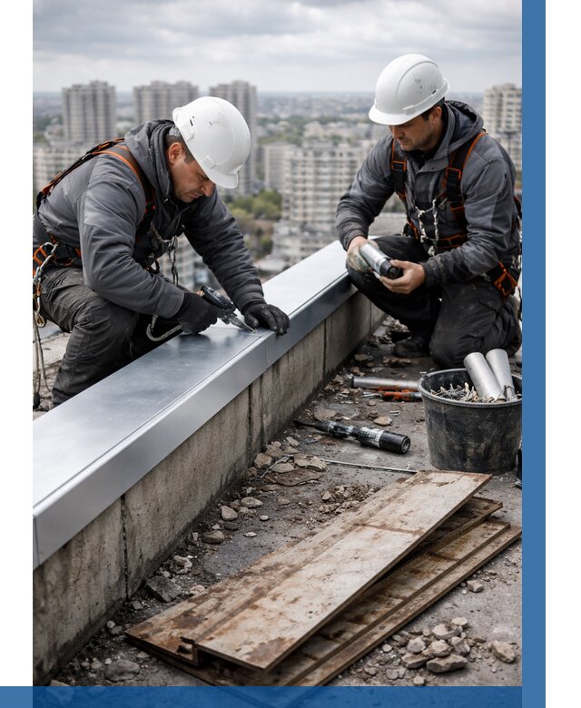 Замена парапетных крышек под ключ в Дальнегорске от 1236 р. | ВЫСОТНИК-Дль