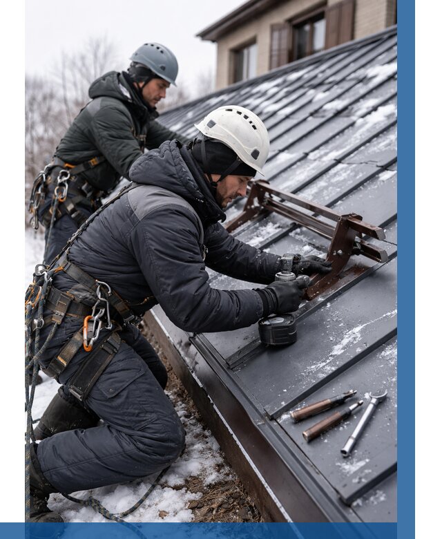 Монтаж снегозадержателей в Дальнегорске от 464 р. | ВЫСОТНИК-Дль