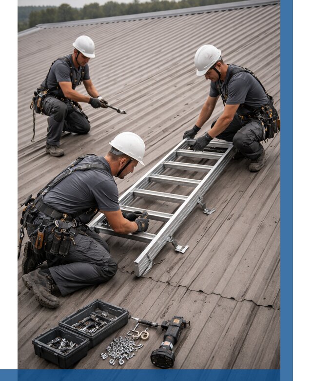 Монтаж кровельной лестницы в Дальнегорске от 4637 р. | ВЫСОТНИК-Дль