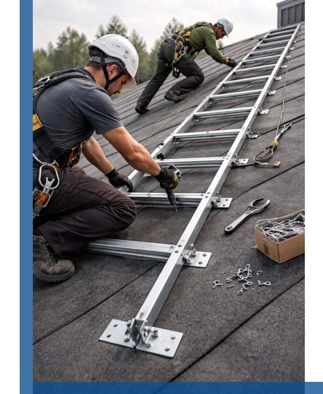 Профессиональный монтаж кровельной лестницы в Дальнегорске под ключ