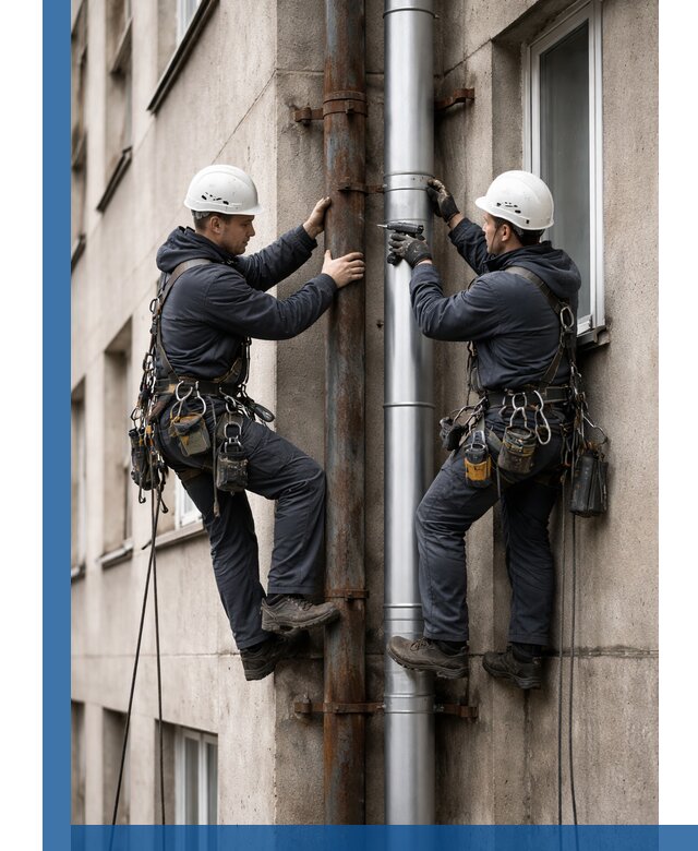 Замена водосточных труб в Дальнегорске: монтаж и демонтаж под ключ