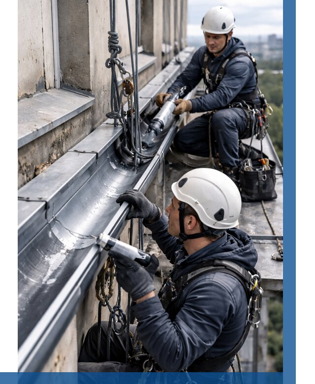 Ремонт водосточных желобов в Дальнегорске от 6698 р. | ВЫСОТНИК-Дль