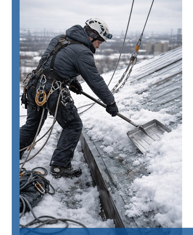 Профессиональная очистка кровли от снега и наледи в Дальнегорске