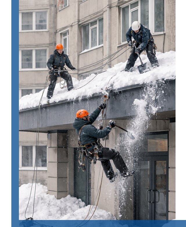 Безопасная очистка навесов от снега в Дальнегорске круглогодично