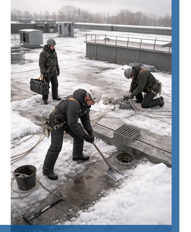 Абонентское обслуживание кровли зимой в Дальнегорске от 8243 р. | ВЫСОТНИК-Дль