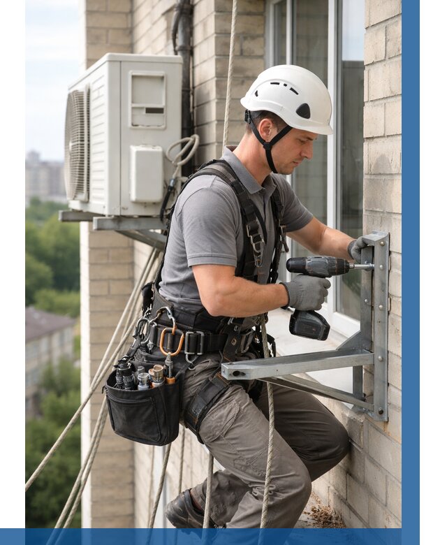 Установка кронштейнов кондиционера в Дальнегорске от 3606 р. | ВЫСОТНИК-Дль