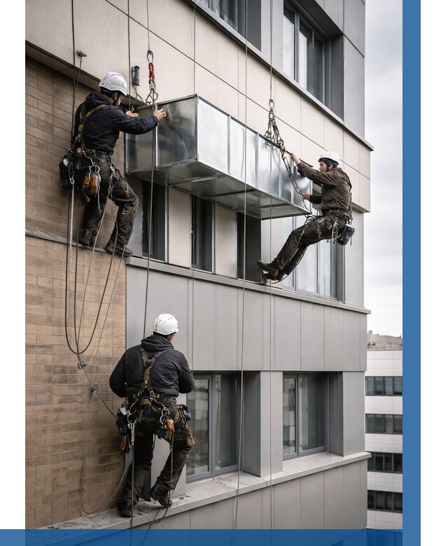 Монтаж воздуховодов на фасаде в Дальнегорске от 1546 р. | ВЫСОТНИК-Дль