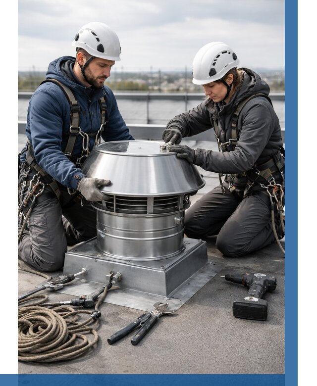 Установка дефлекторов на кровле в Дальнегорске от 4637 р. | ВЫСОТНИК-Дль