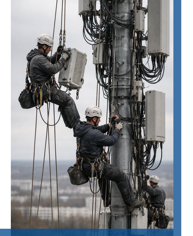 Монтаж оборудования связи на мачте в Дальнегорске от 7728 р. | ВЫСОТНИК-Дль