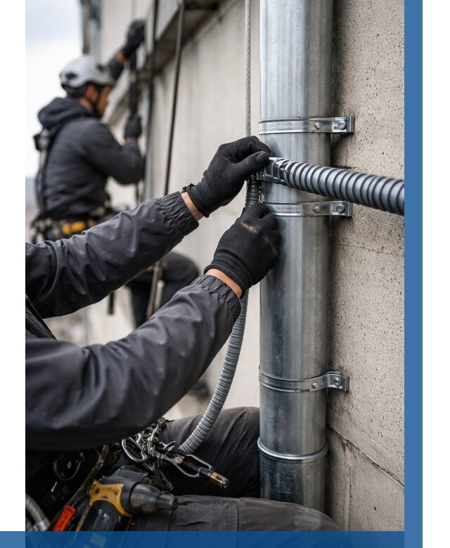 Монтаж гофры для кабеля в Дальнегорске от 309 р. | ВЫСОТНИК-Дль